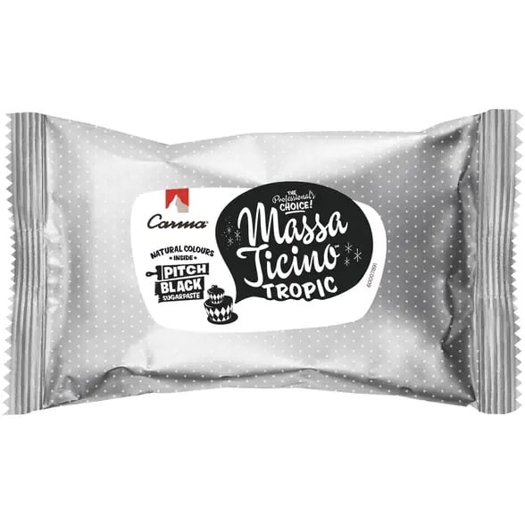 Pâte à sucre Massa Ticino Tropic - Pitch Black (250g)