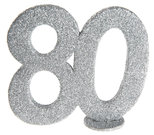 Chiffre "80" Argenté