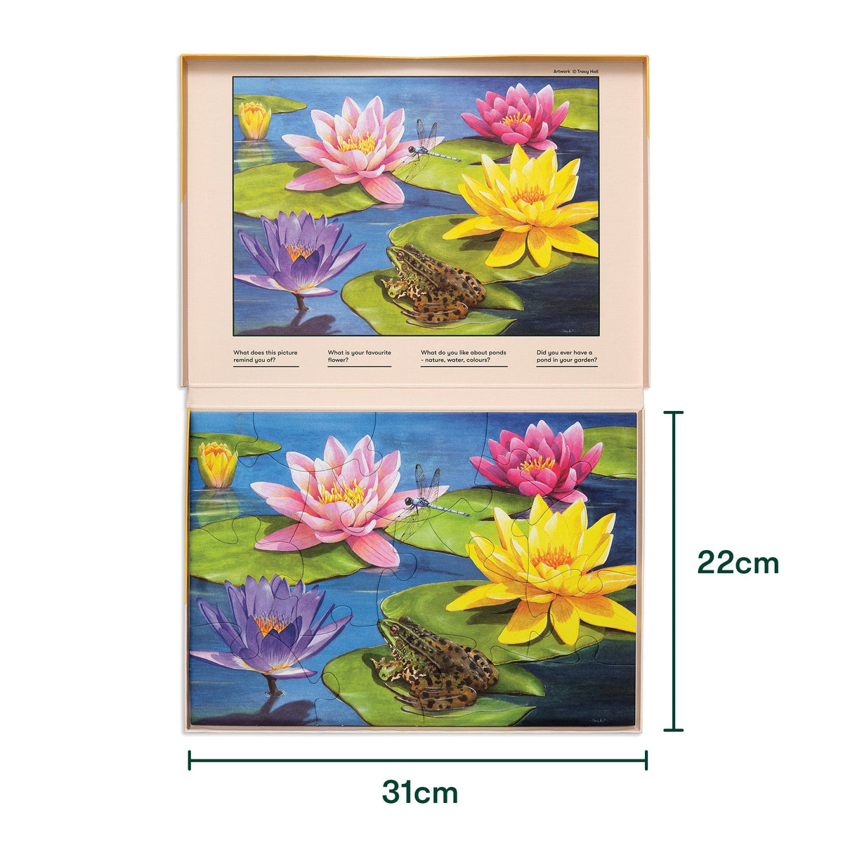 13-teiliges Puzzle - Seerosenteich