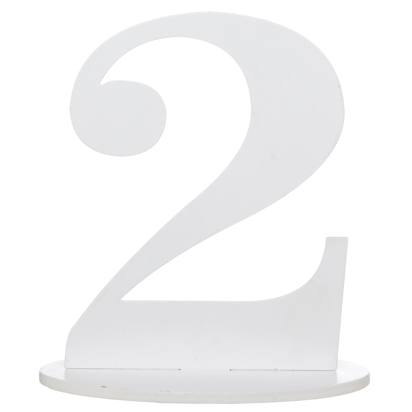 Marque-Table Chiffre Blanc 2