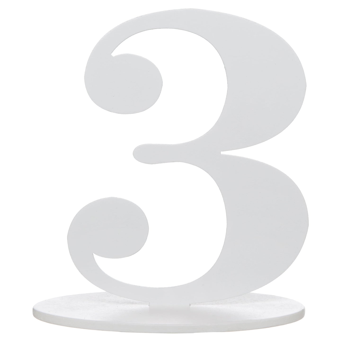Marque-Table Chiffre Blanc 3