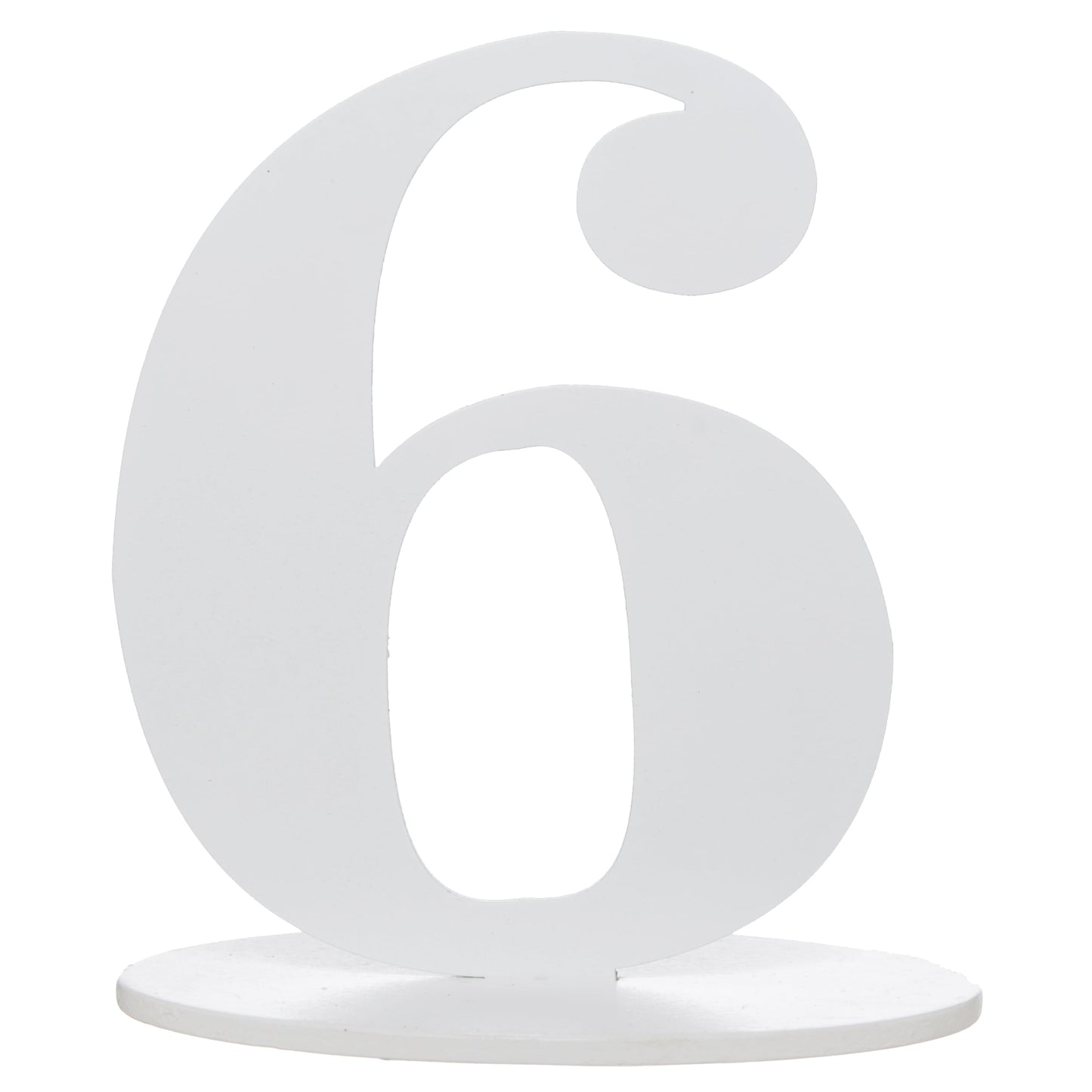 Marque-Table Chiffre Blanc 6