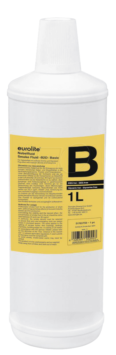 Liquide pour machine à fumée B2D (1L)