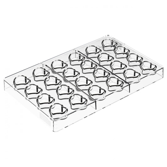 Silikomart Moule à pralines coeur Tesoro P en Tritan (24 empreintes)