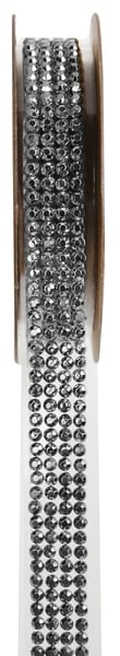 Ruban Strass Autocollant Argent