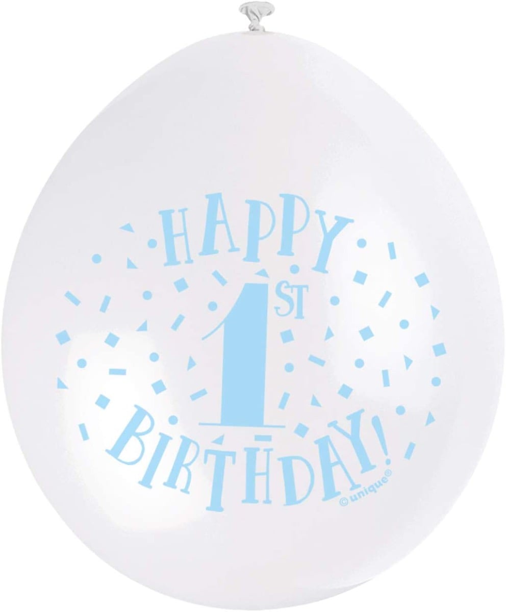 Ballons 1st Birthday Bleu (10pcs)