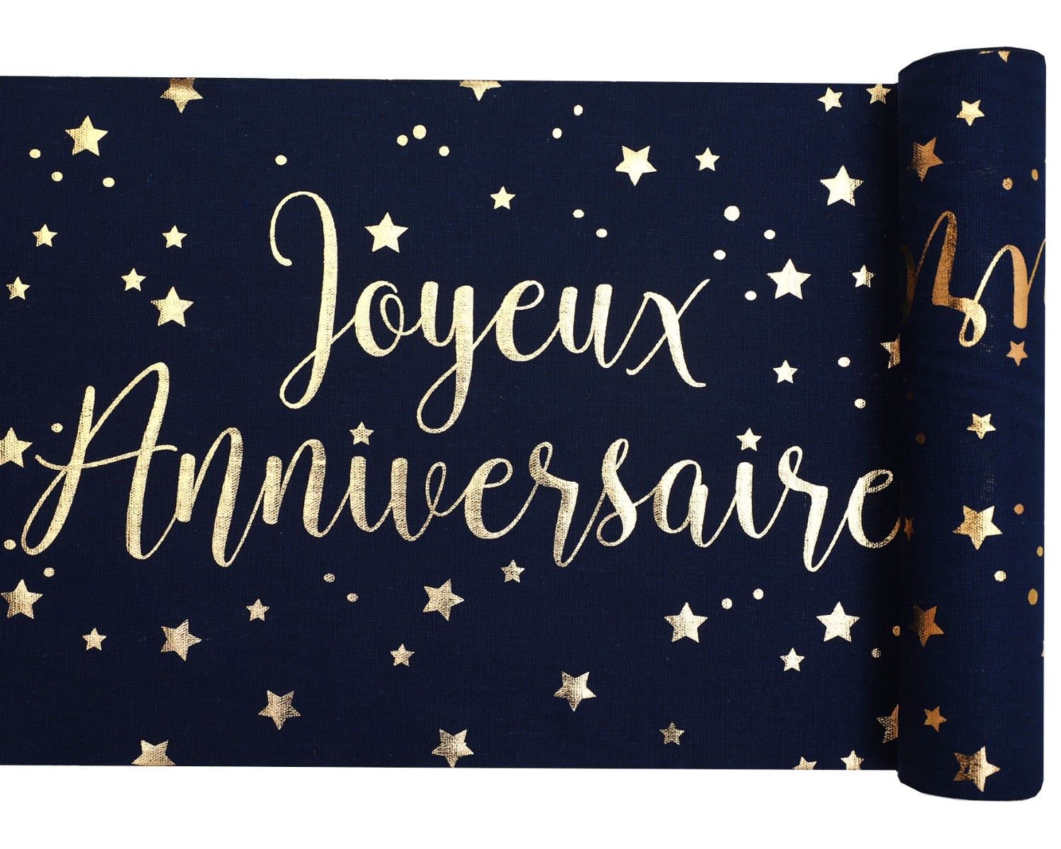 Chemin de table "Joyeux Anniversaire" Bleu (3m)