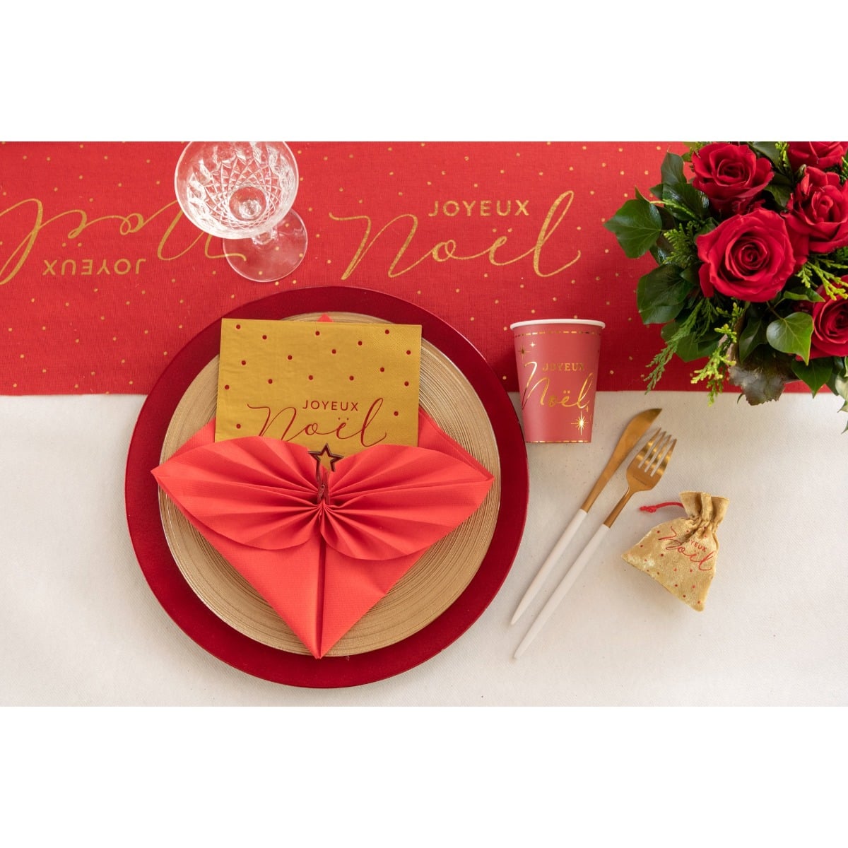 Serviettes Rouges Airlaid 40x40cm (25pcs)