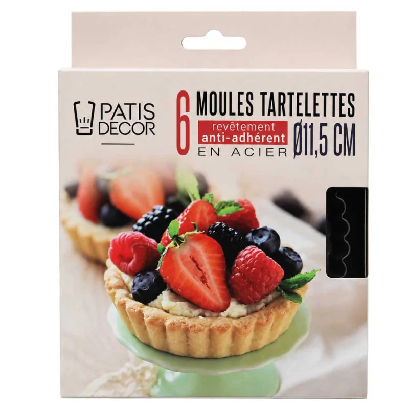 Patisdecor Moules à tartelettes 11.5 cm (6 pièces)
