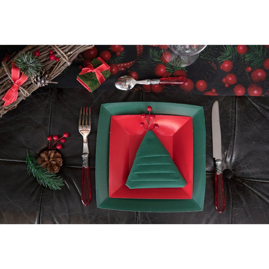 Serviettes Vert foncé Airlaid 40x40cm (20pcs)