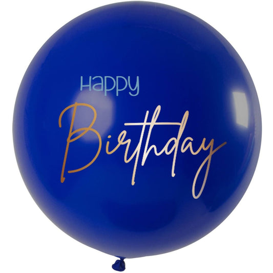 Ballon - Happy Birthday - Bleu (80cm)