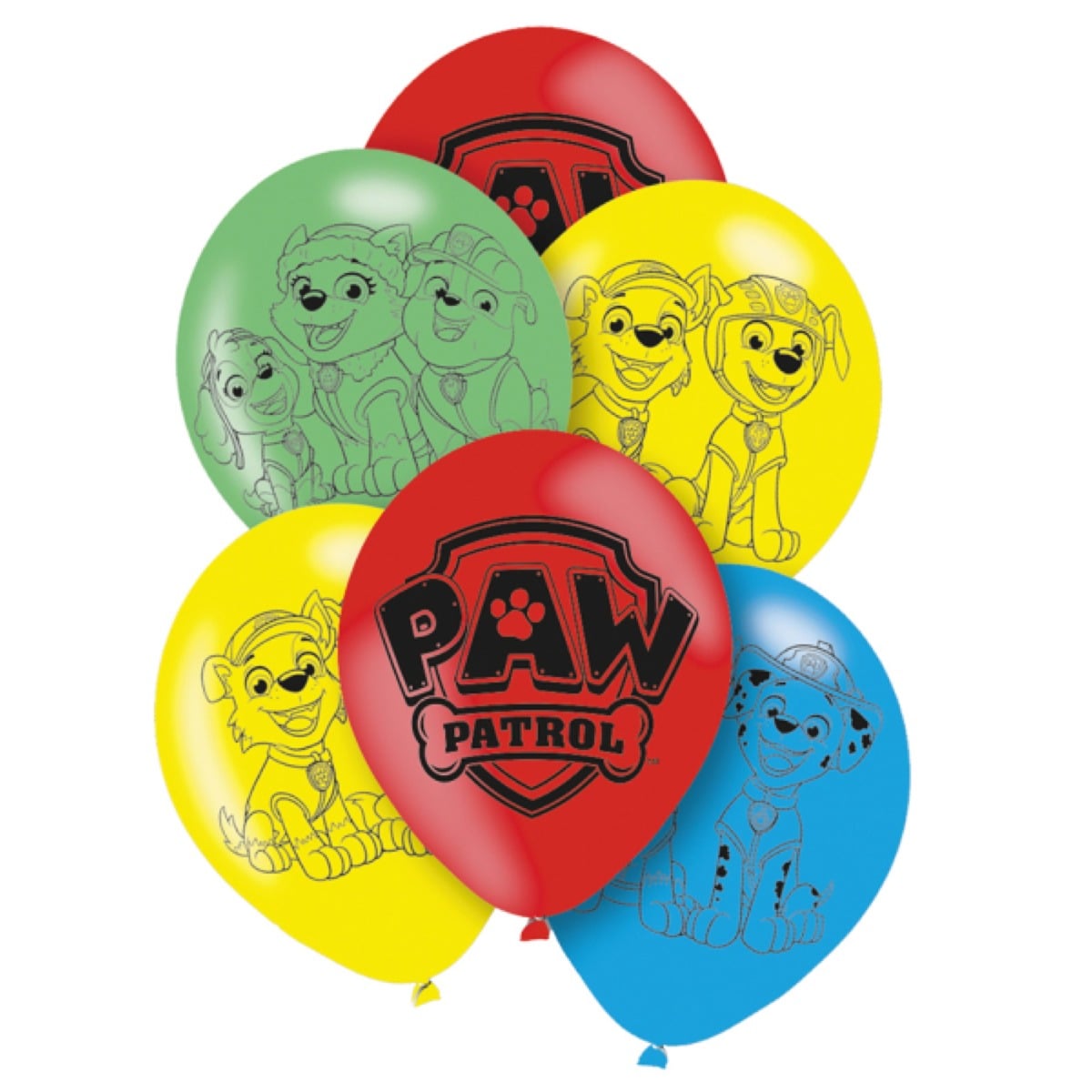 Ballon Latex - Pat'Patrouille (6pcs)