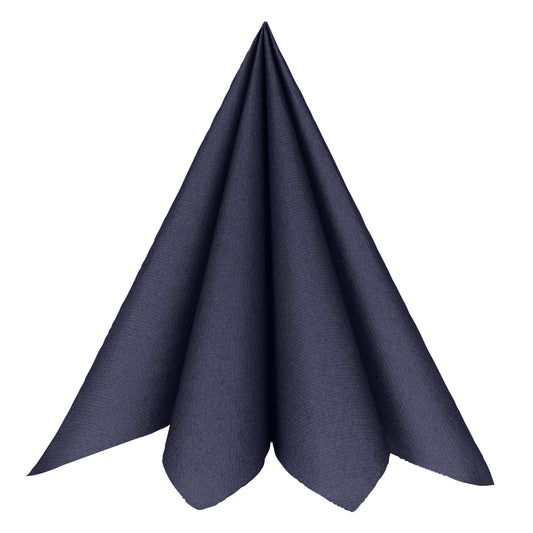 Serviettes airlaid bleu marine 40 x 40cm (20 pièces)
