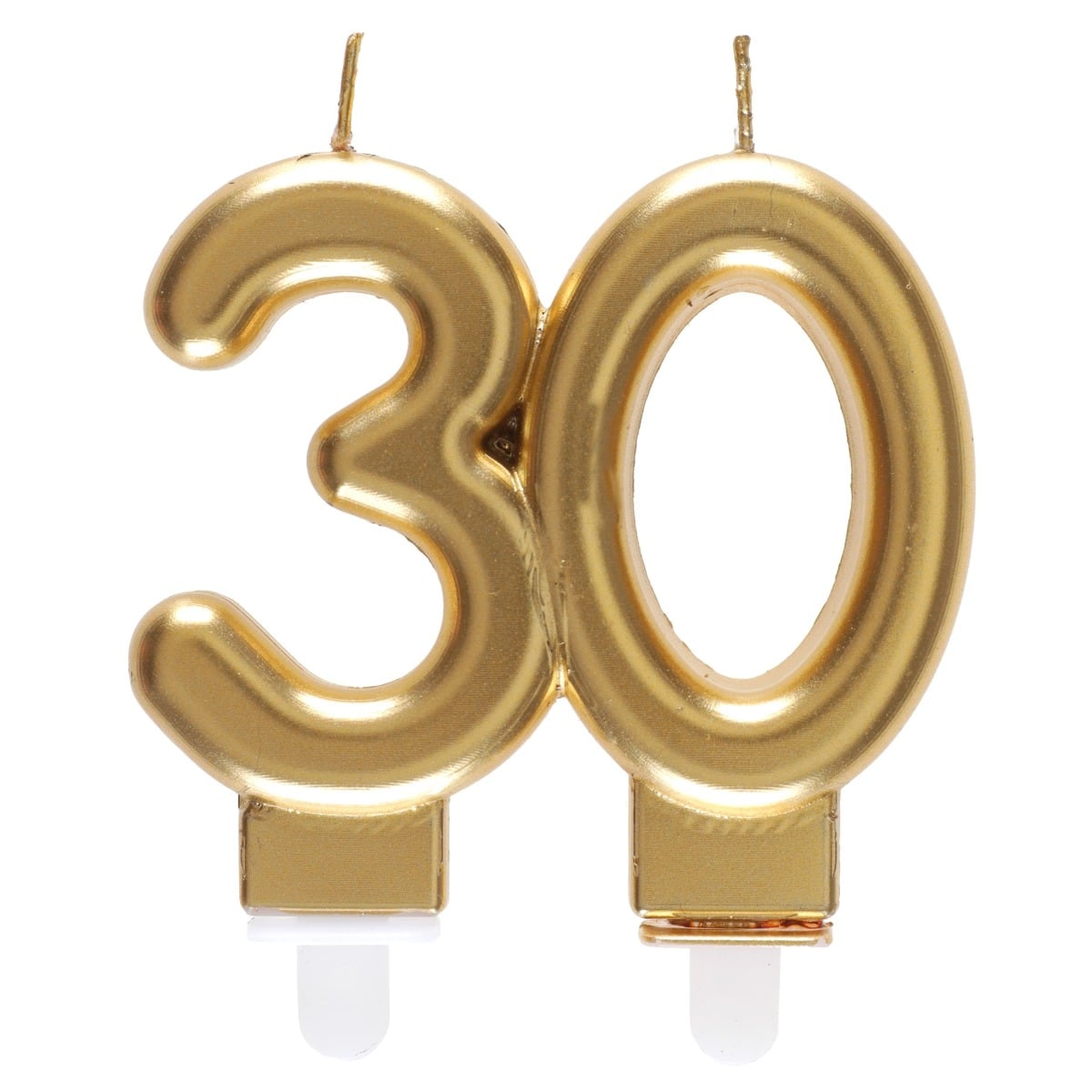 Bougie Chiffre 30 - Or (6.5cm)