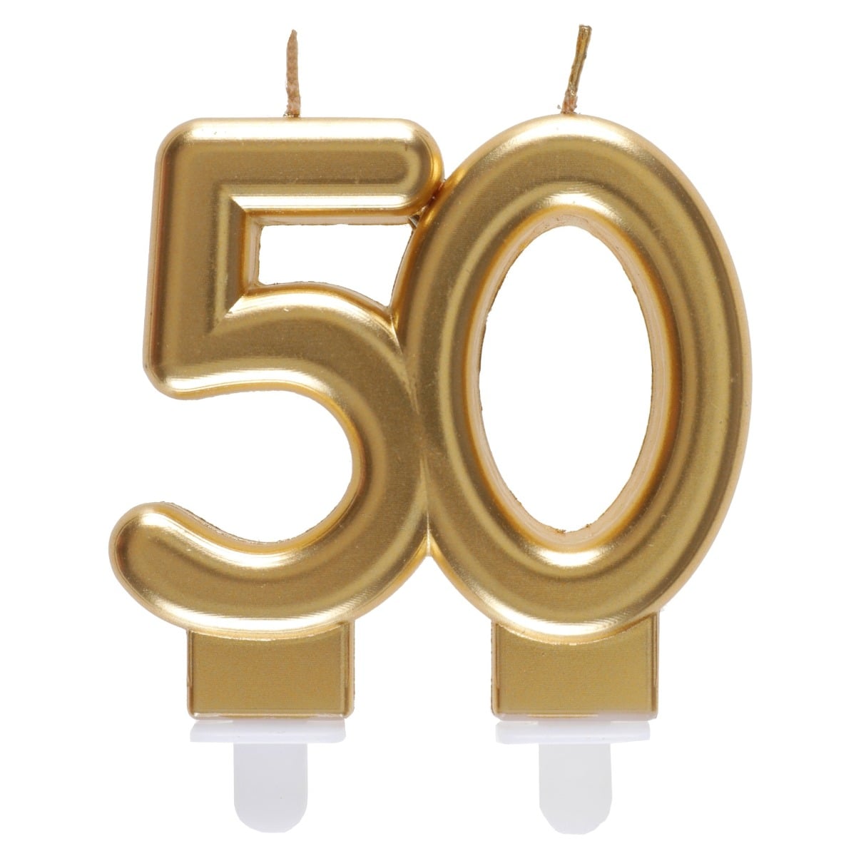 Bougie Chiffre 50 - Or (6.5cm)