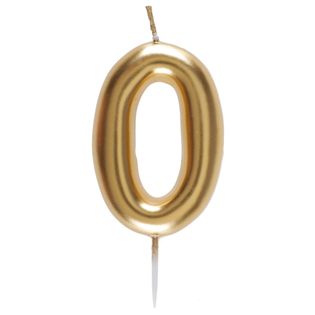 Bougie Chiffre 0 - Or (6.5cm)