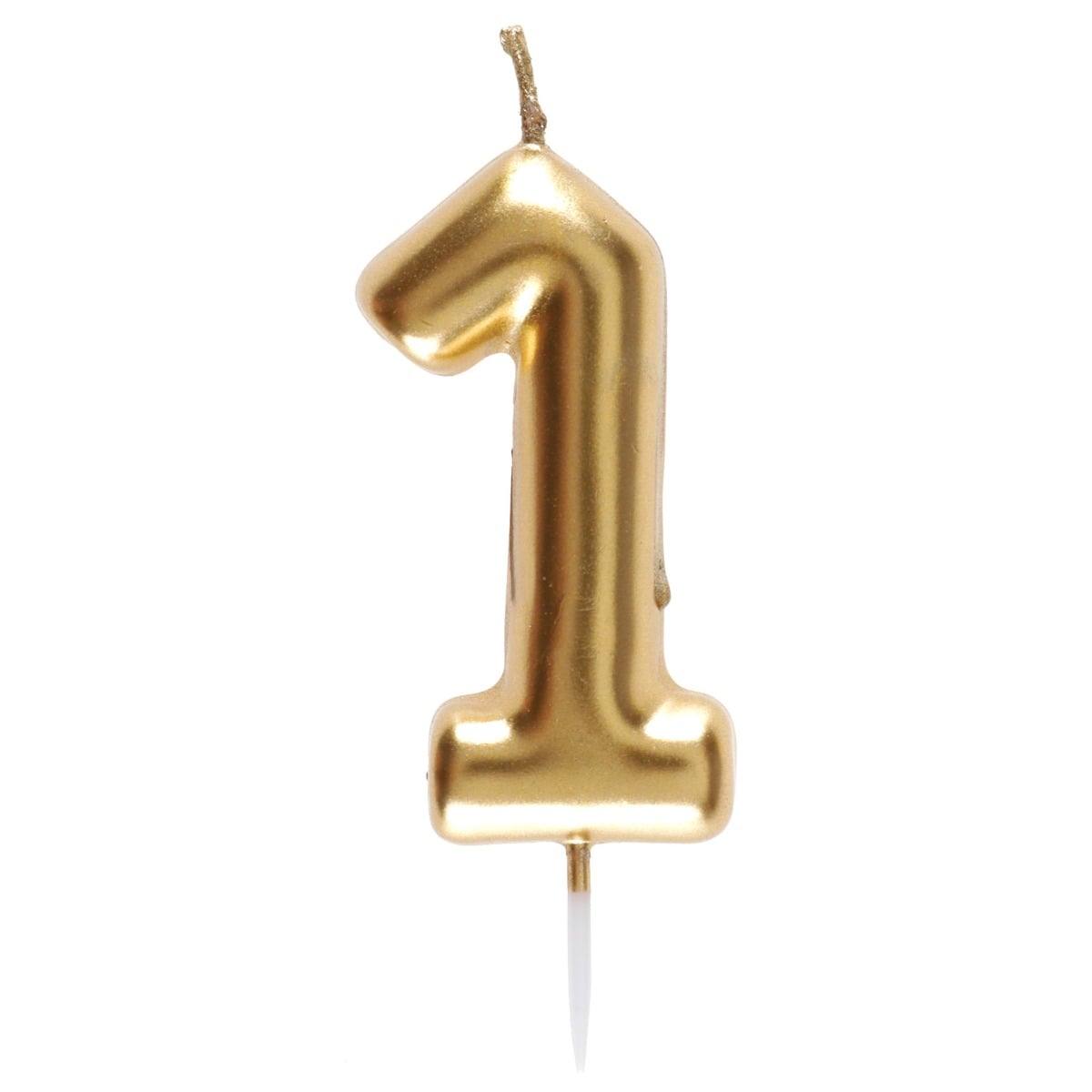 Bougie Chiffre 1 - Or (6.5cm)