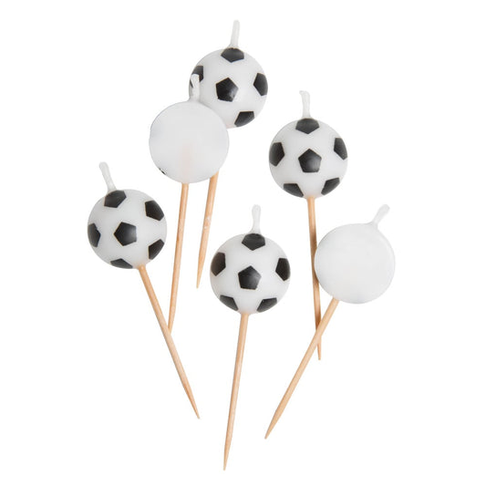 Bougies Ballon de foot (6 pcs)