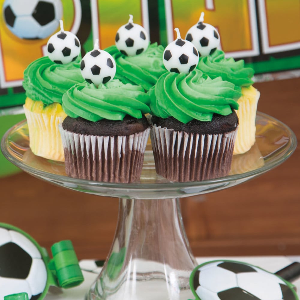 Bougies Ballon de foot (6 pcs)