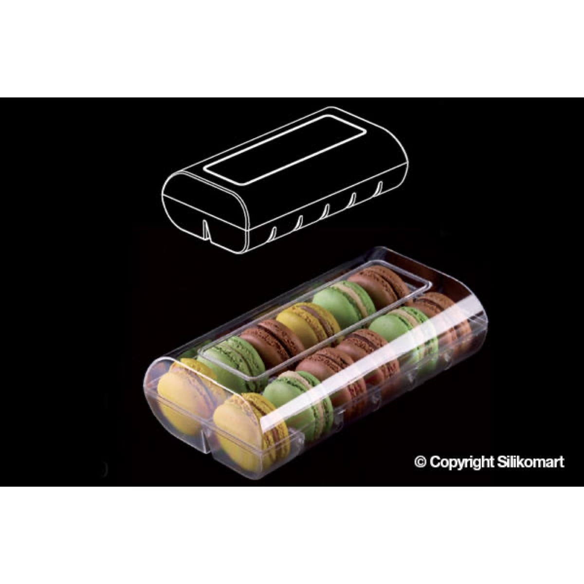 Boîte pour 12 macarons - Blanc (48pcs)