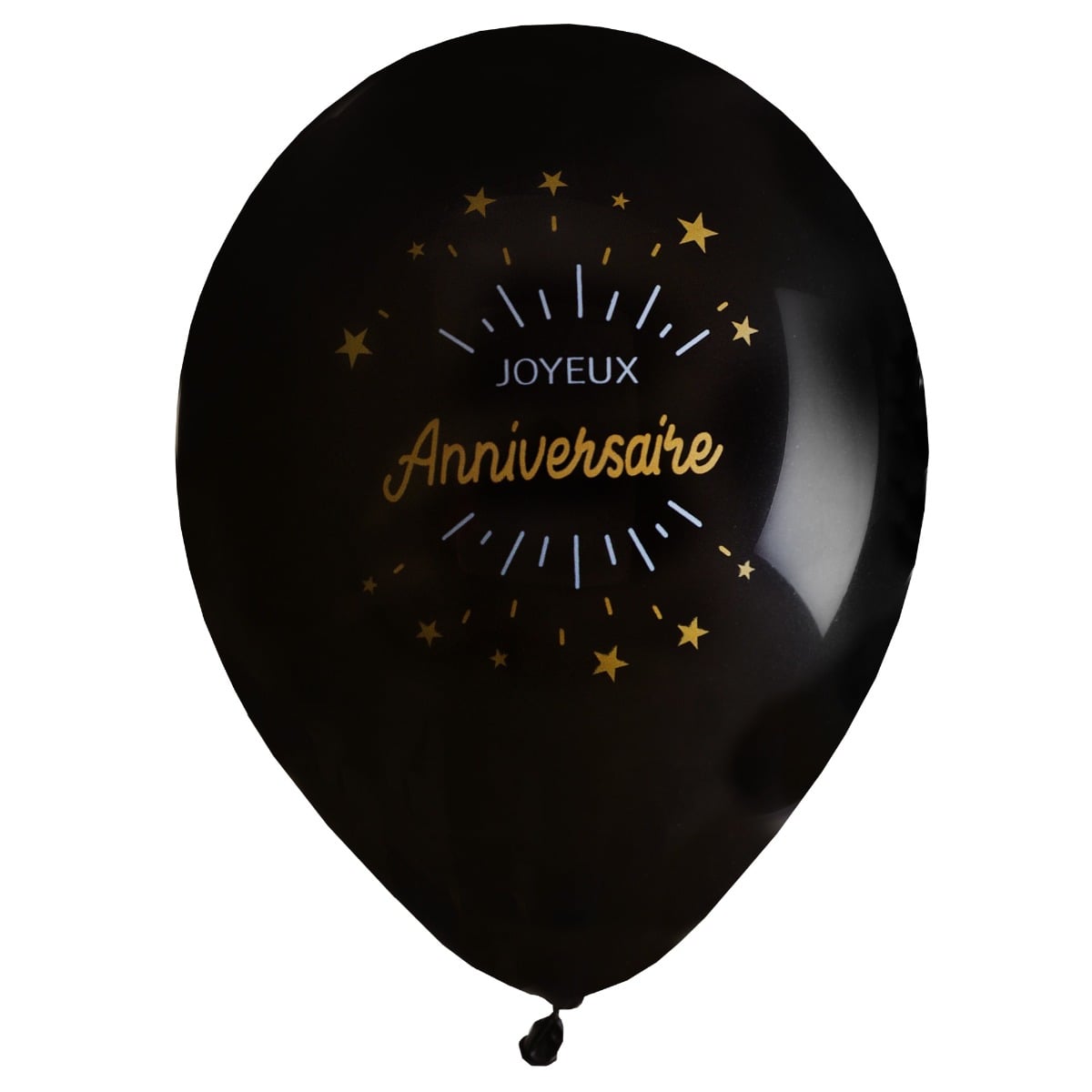 Ballons Joyeux Anniversaire Noir (8 pcs)