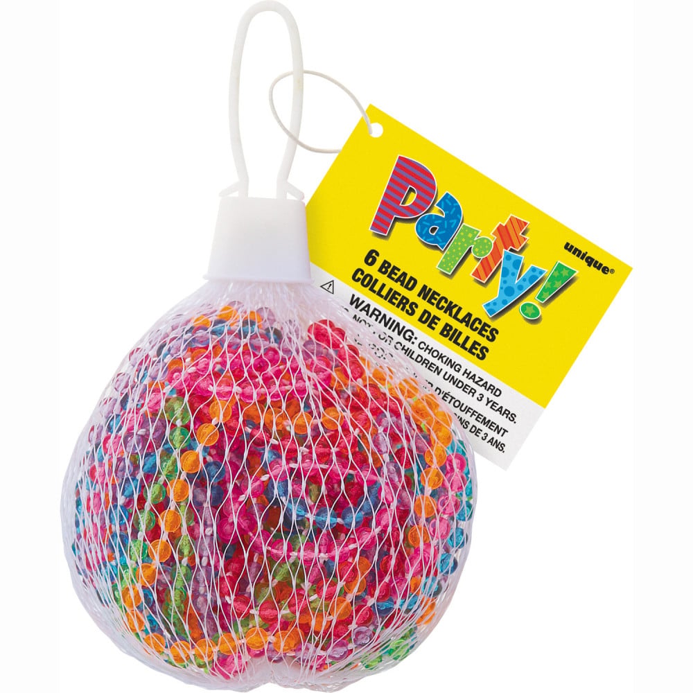 Colliers transparent colorés (6pcs)