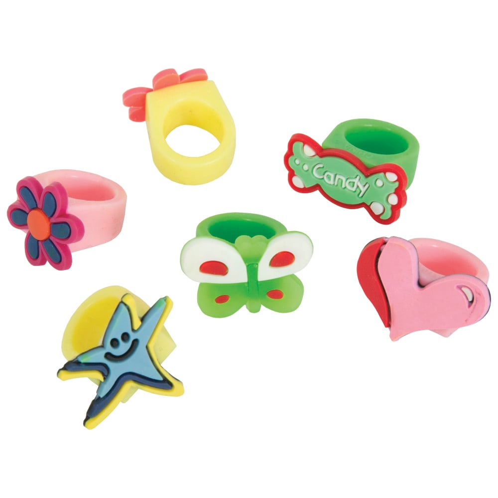 Bagues en caoutchouc assorties (10pcs)