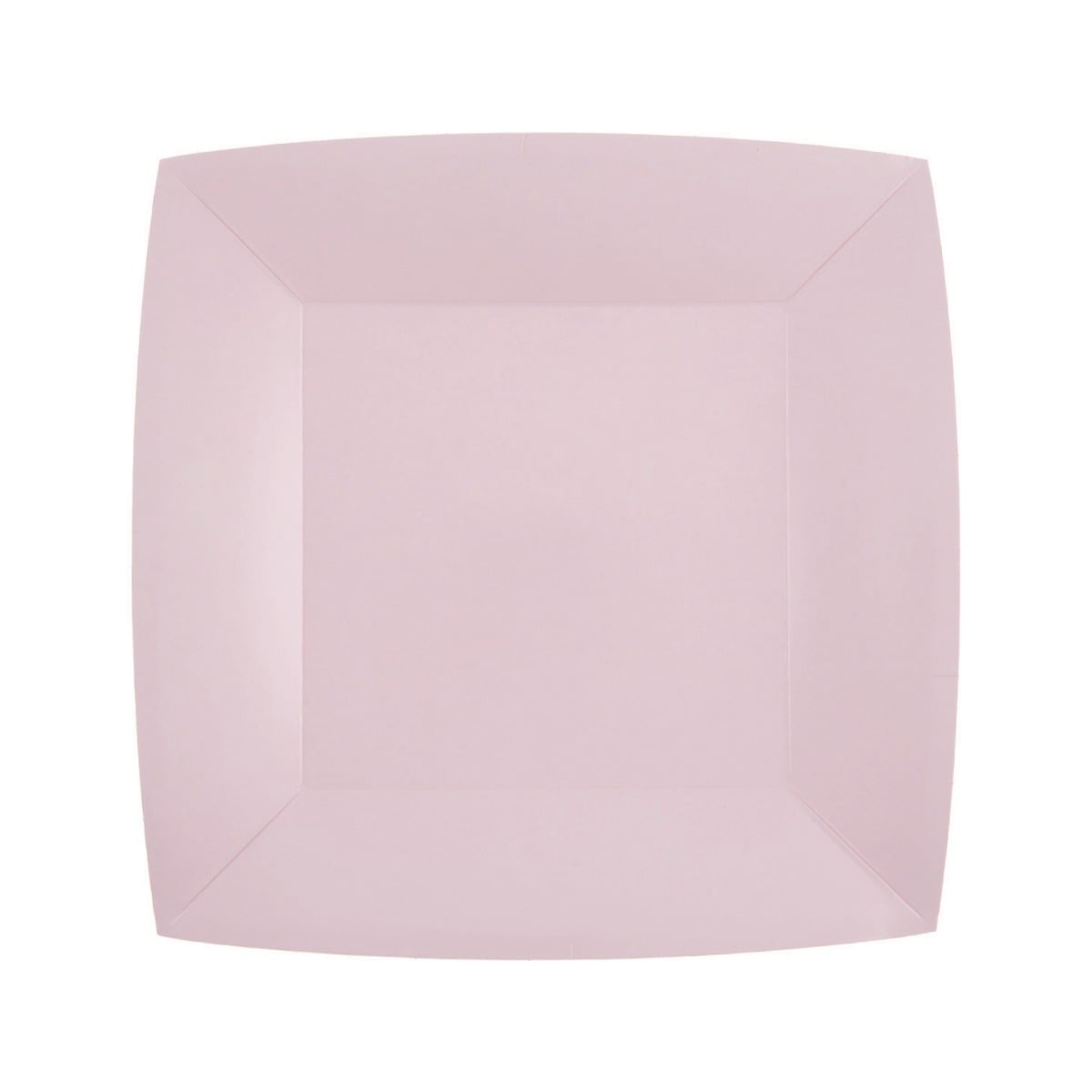 Assiettes carrées Rose clair 18cm (10pcs)