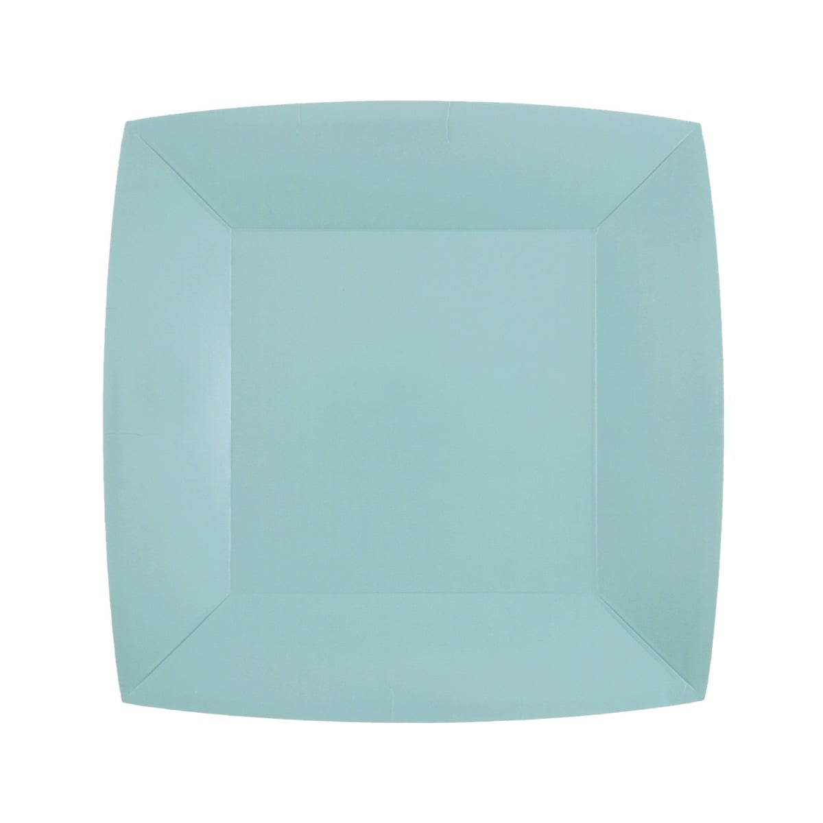 Assiettes carrées Bleu clair 18cm (10pcs)
