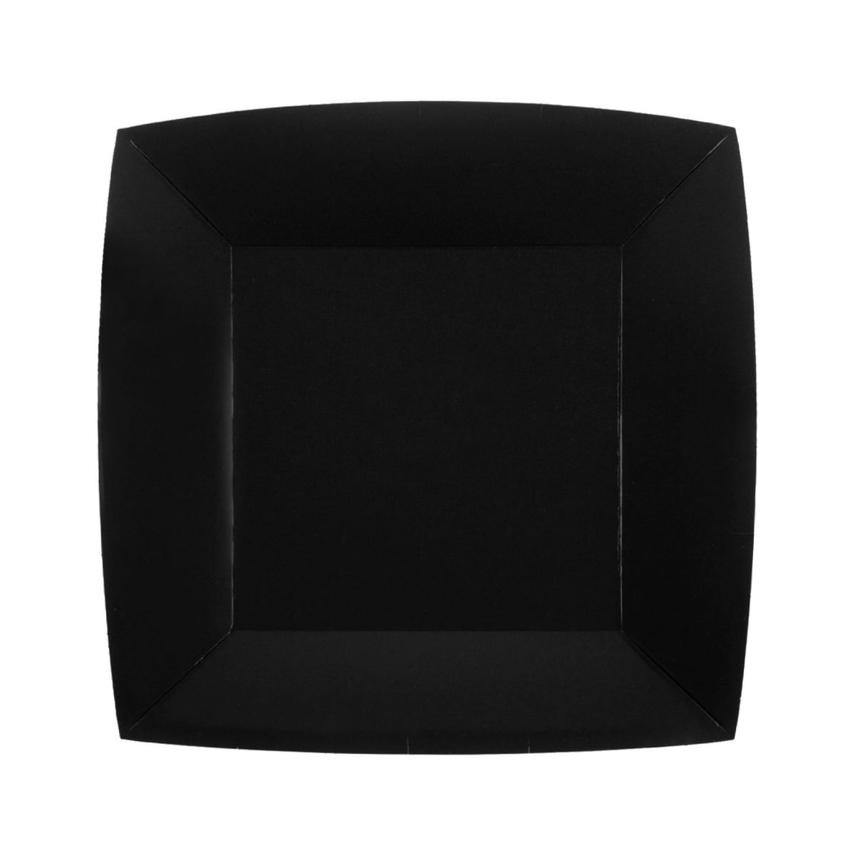Assiettes carrées Noires 18cm (10pcs)