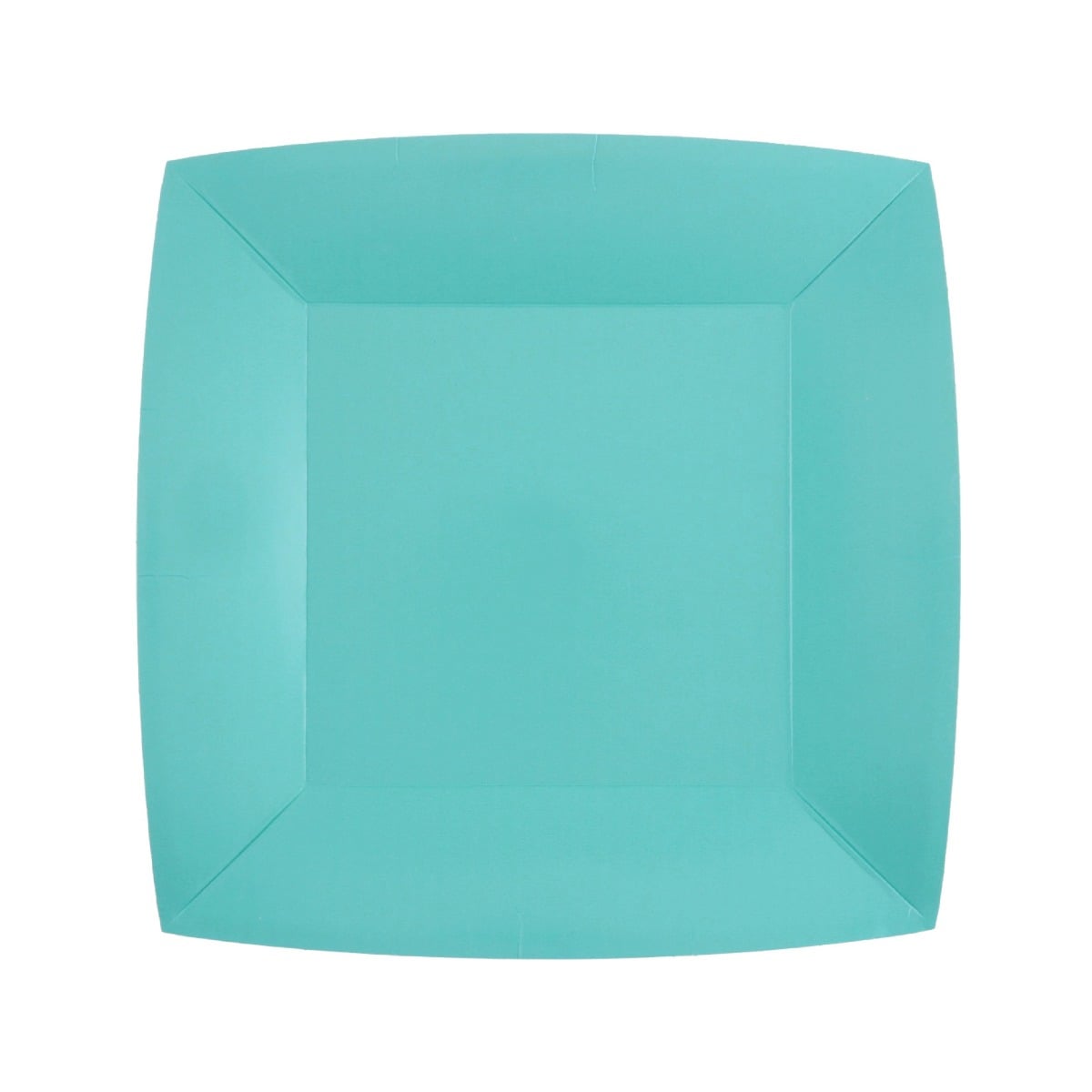 Assiettes carrées Bleu ciel 23cm (10pcs)