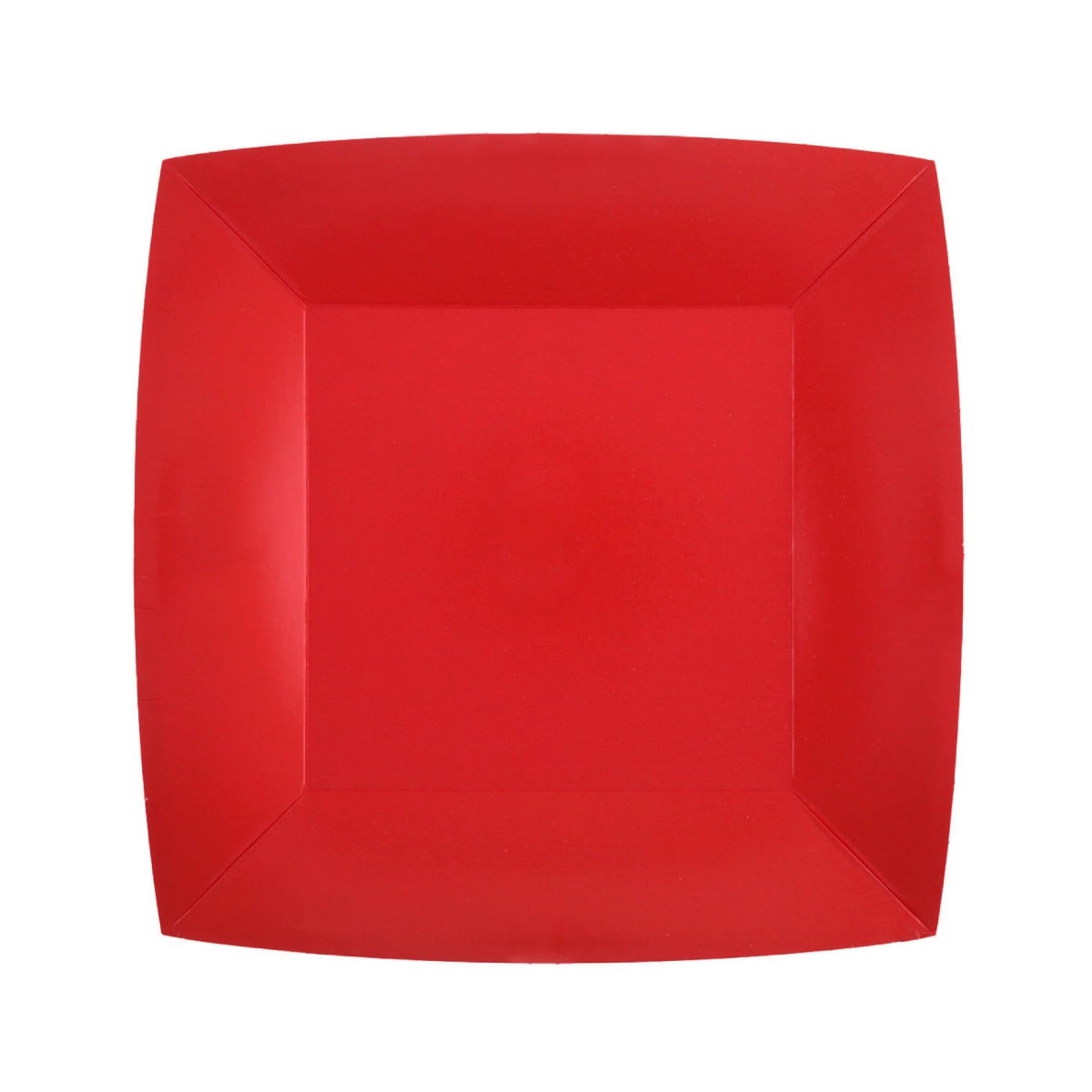 Assiettes carrées Rouge 18cm (10pcs