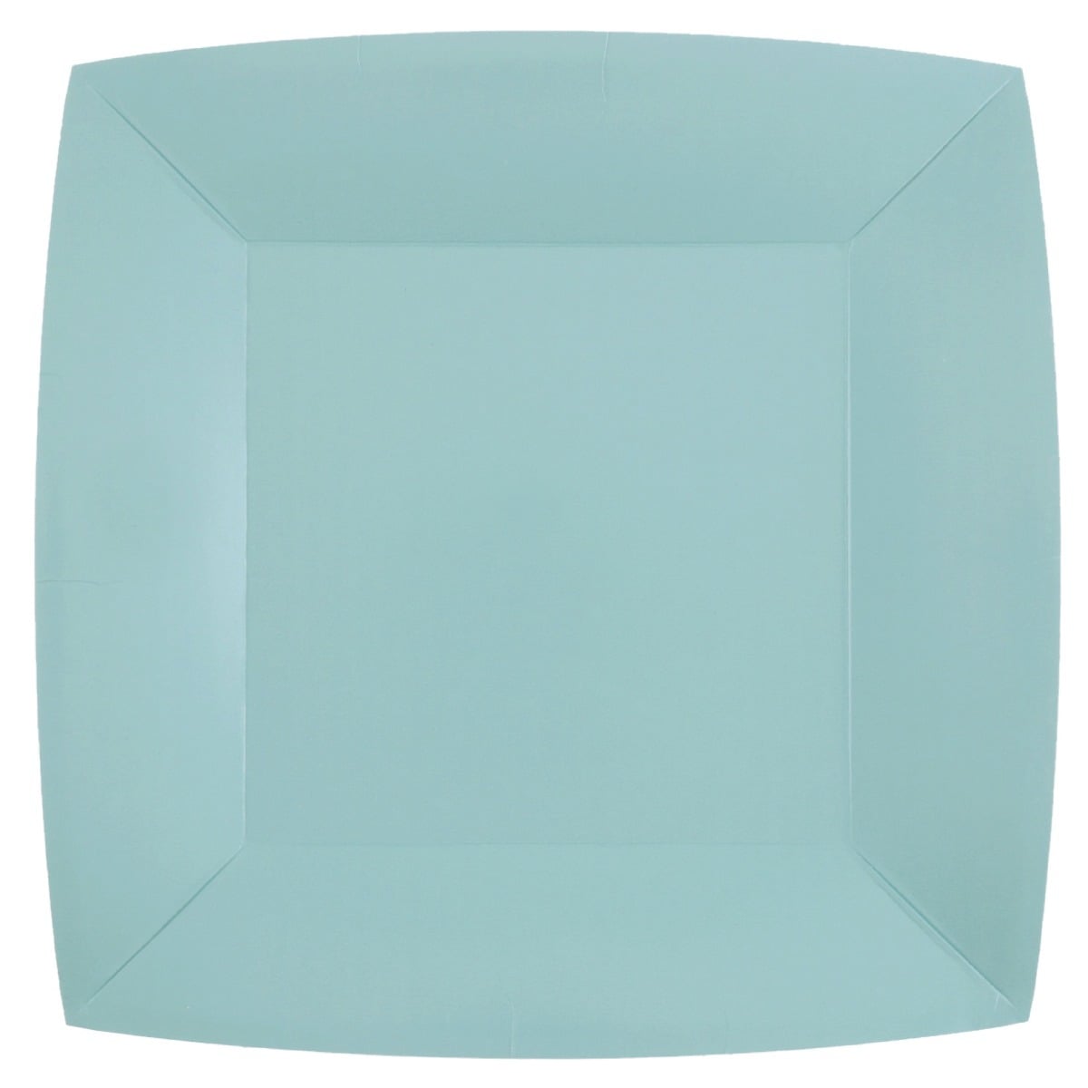 Assiettes carrées Bleu clair 23cm (10pcs)