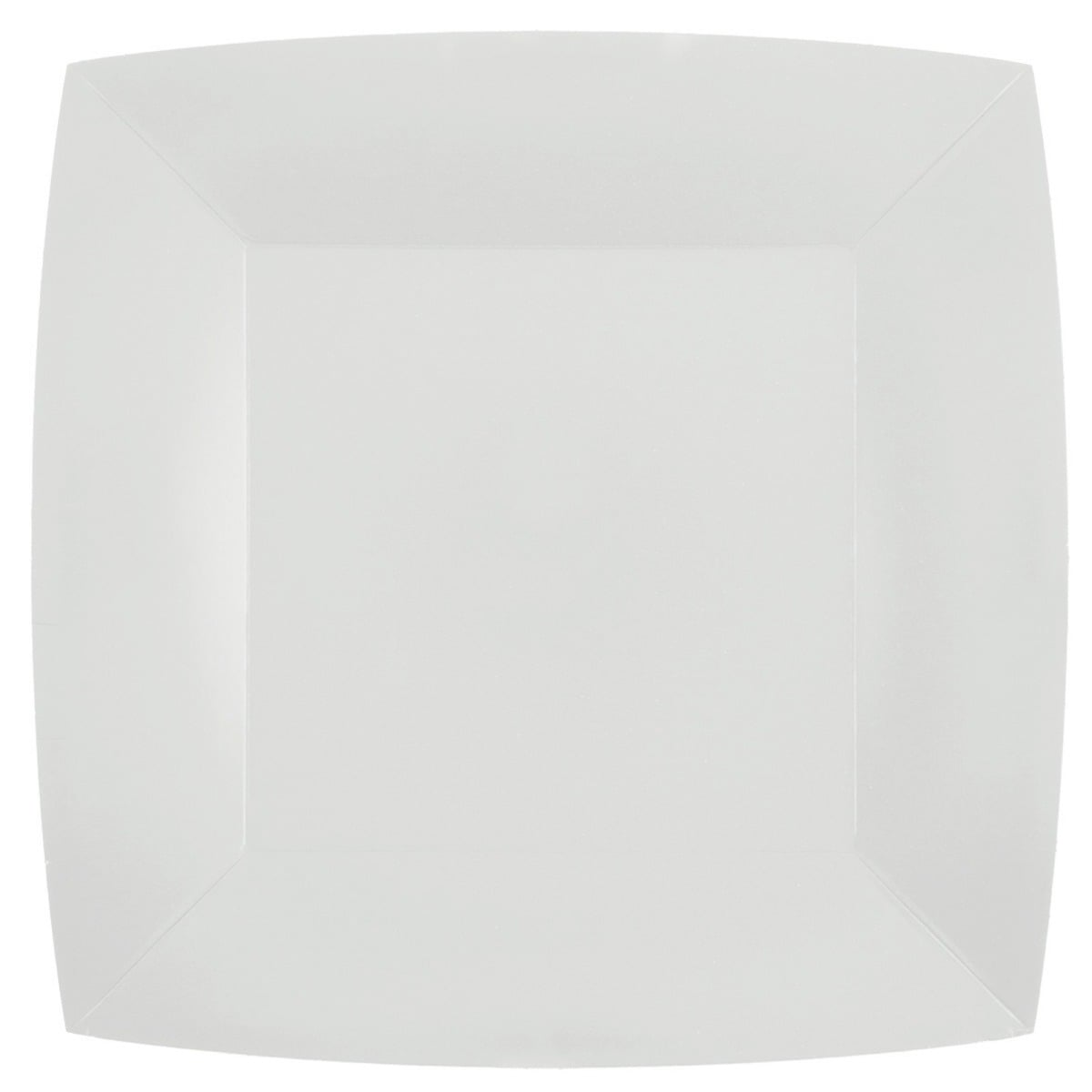 Assiettes carrées Blanches 23cm (10pcs)