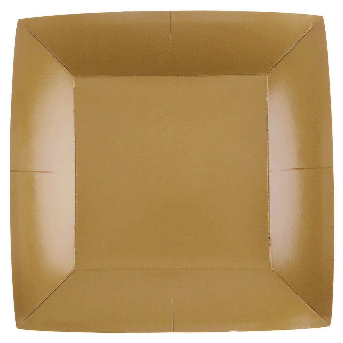 Assiettes carrées Dorées 23cm (10pcs)
