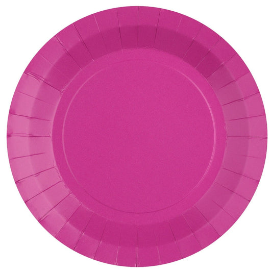 Assiettes unies - 22.5 cm - Fuchsia