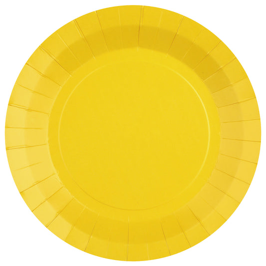Assiettes unies - 22 cm - Jaune