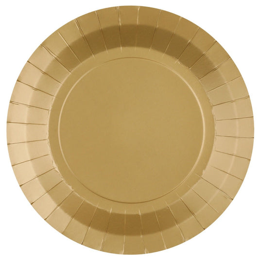 Assiettes unies 22cm Or