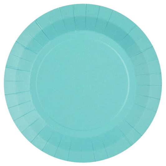 Assiettes unies - 22 cm - Bleu ciel