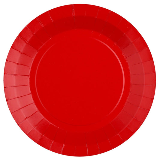 Assiettes unies - 22 cm - Rouge