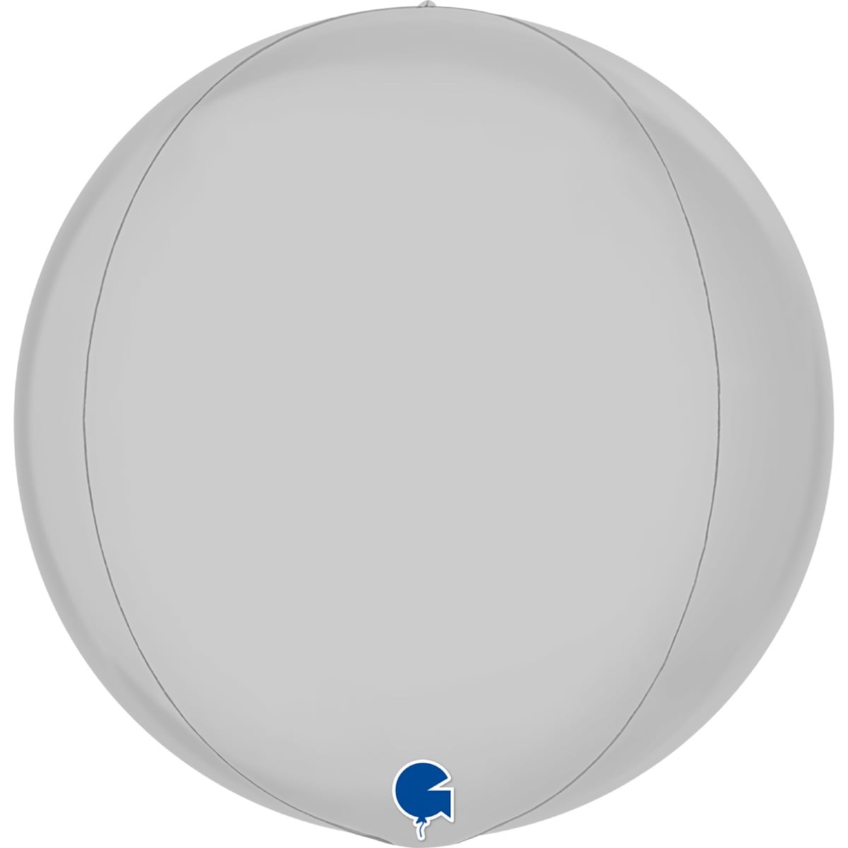 Ballon Alu Globe 4D - Blanc Satin (38cm)