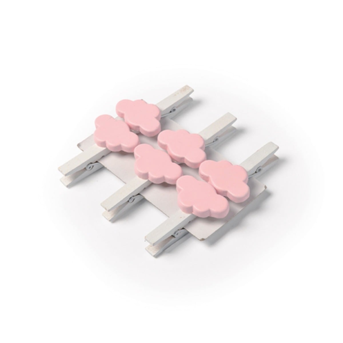 Pincettes Nuage - Rose (6pcs)
