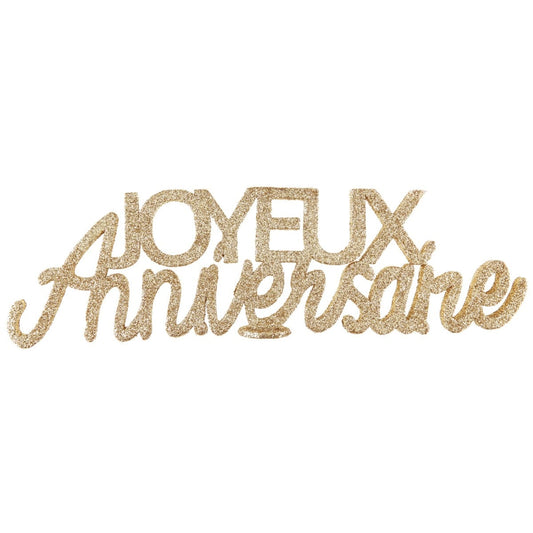 Centre de table - Joyeux Anniversaire Or