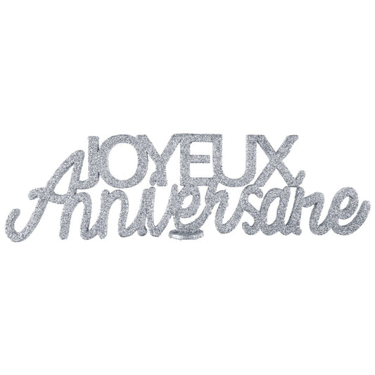Centre de table - Joyeux Anniversaire Argent