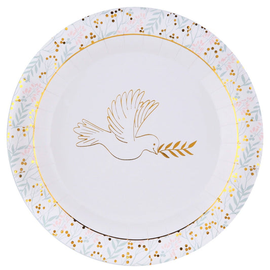 Assiettes Communion Colombe (10pcs)