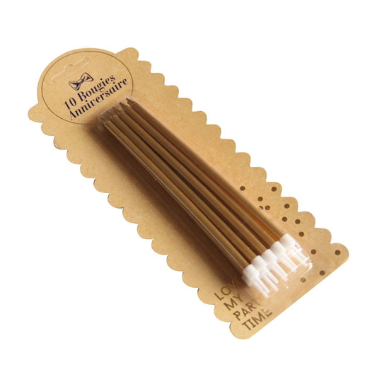 Bougies Géantes 15cm Or (10pcs)