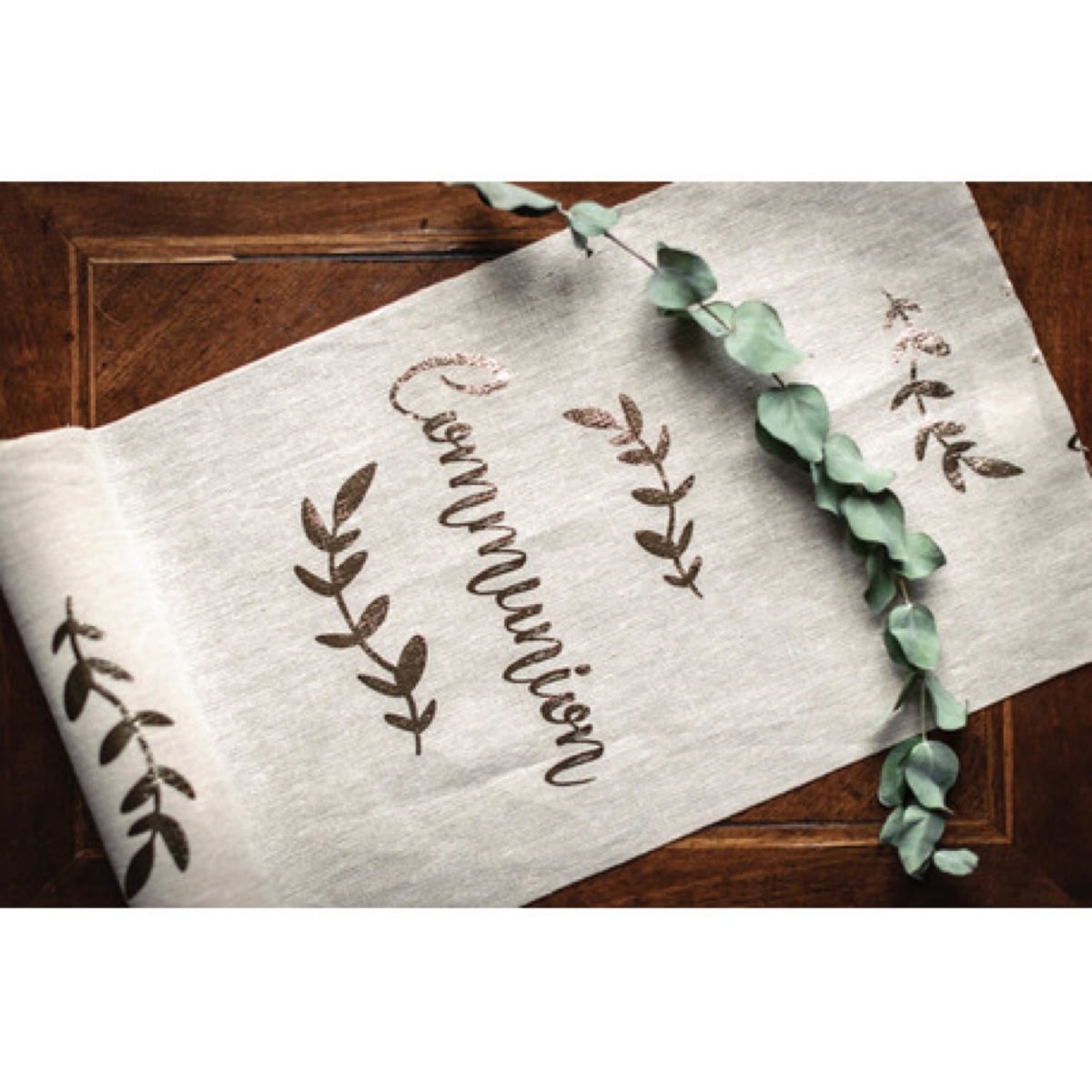 Chemin de table en lin - Communion (5m)