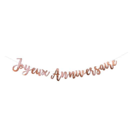 Guirlande Joyeux Anniversaire Rosegold