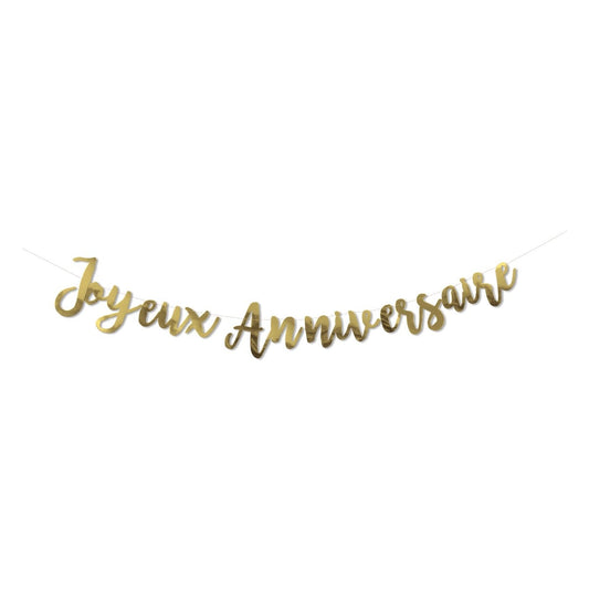 Guirlande Joyeux Anniversaire Or