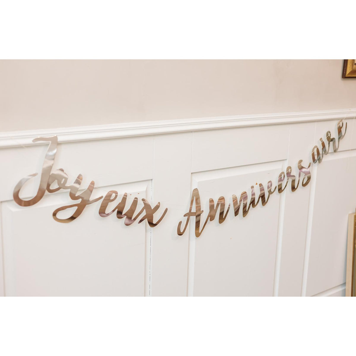 Guirlande Joyeux Anniversaire - Argent métallisé (1,80m)